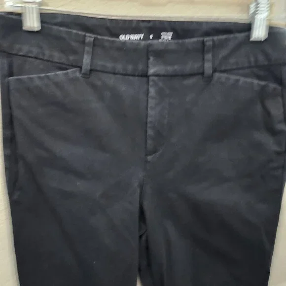 Old Navy Pants Womens Size 6 High Rise Pixie Skinny Ankle Black - Picture 4 of 12